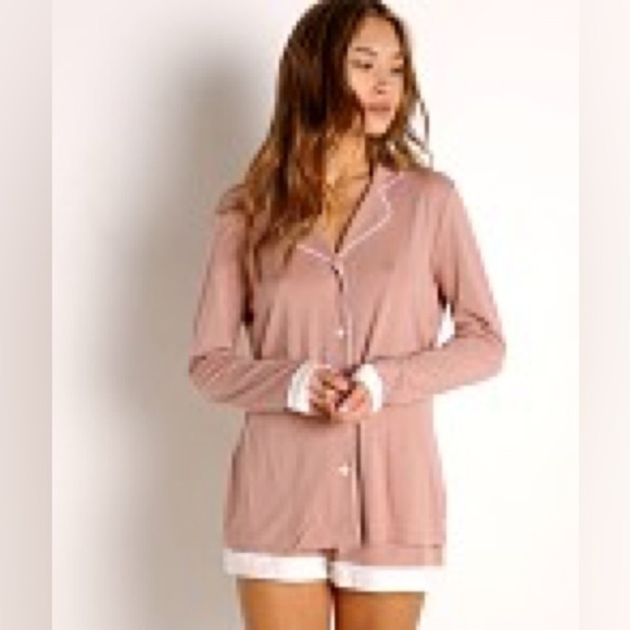 Cosabella Bella Pajama Set - Boxer Style - Size Medium - Blush - Picture 2 of 11